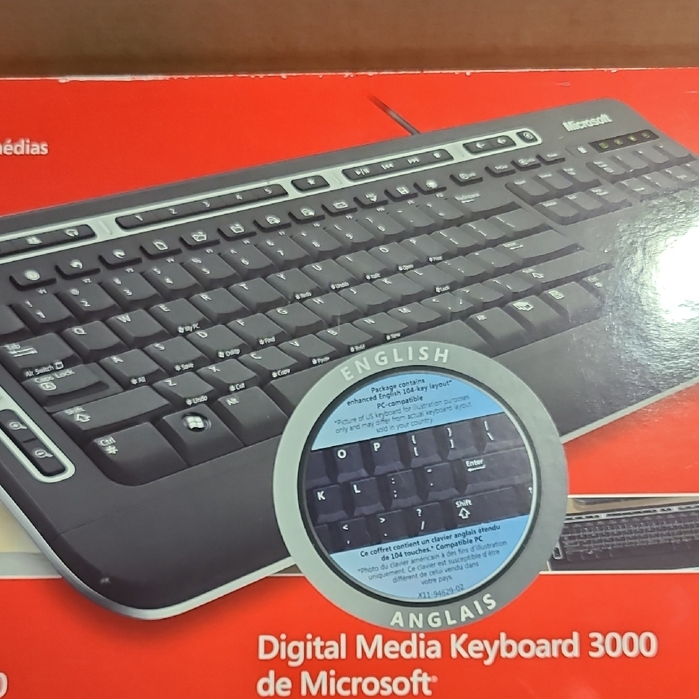 Microsoft Black and Gray Digital Keyboard